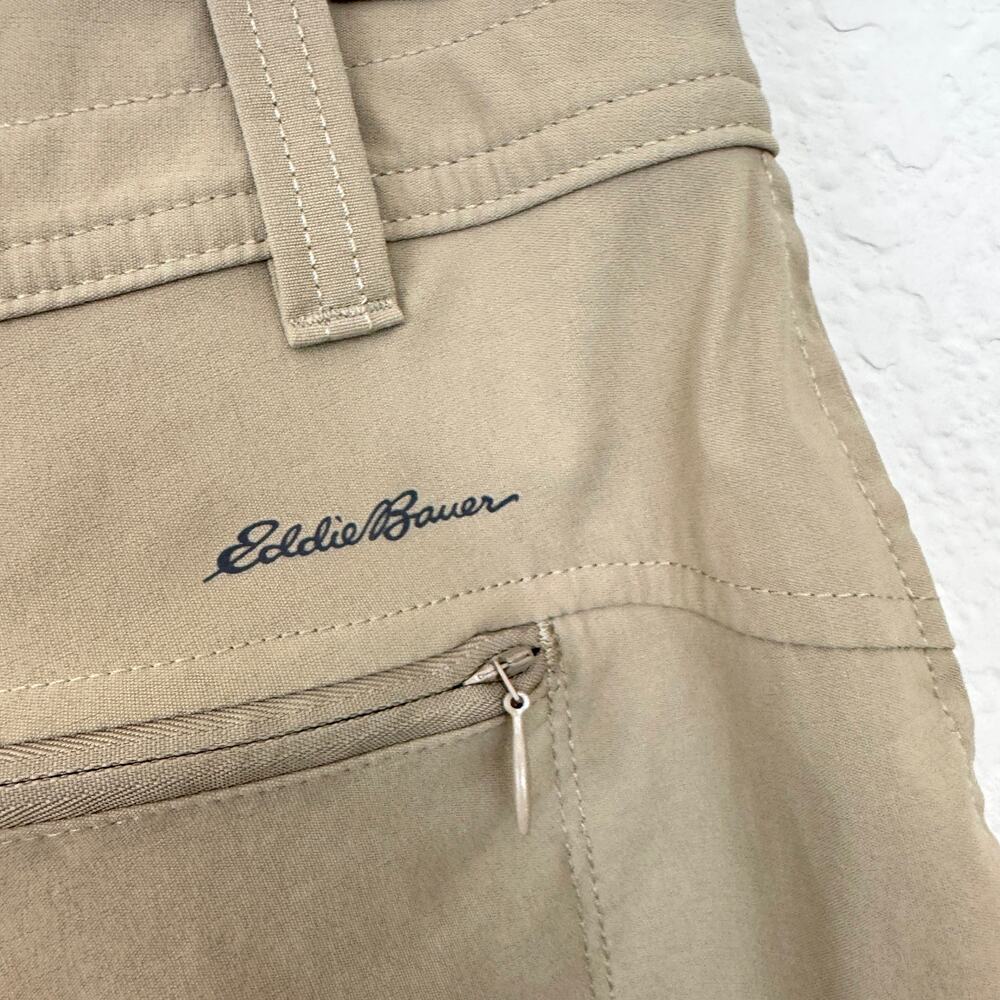 Eddie Bauer Womens Rolled Hem Bermuda Shorts Size 14 UPF 50 Active Summer Tan - Picture 6 of 7
